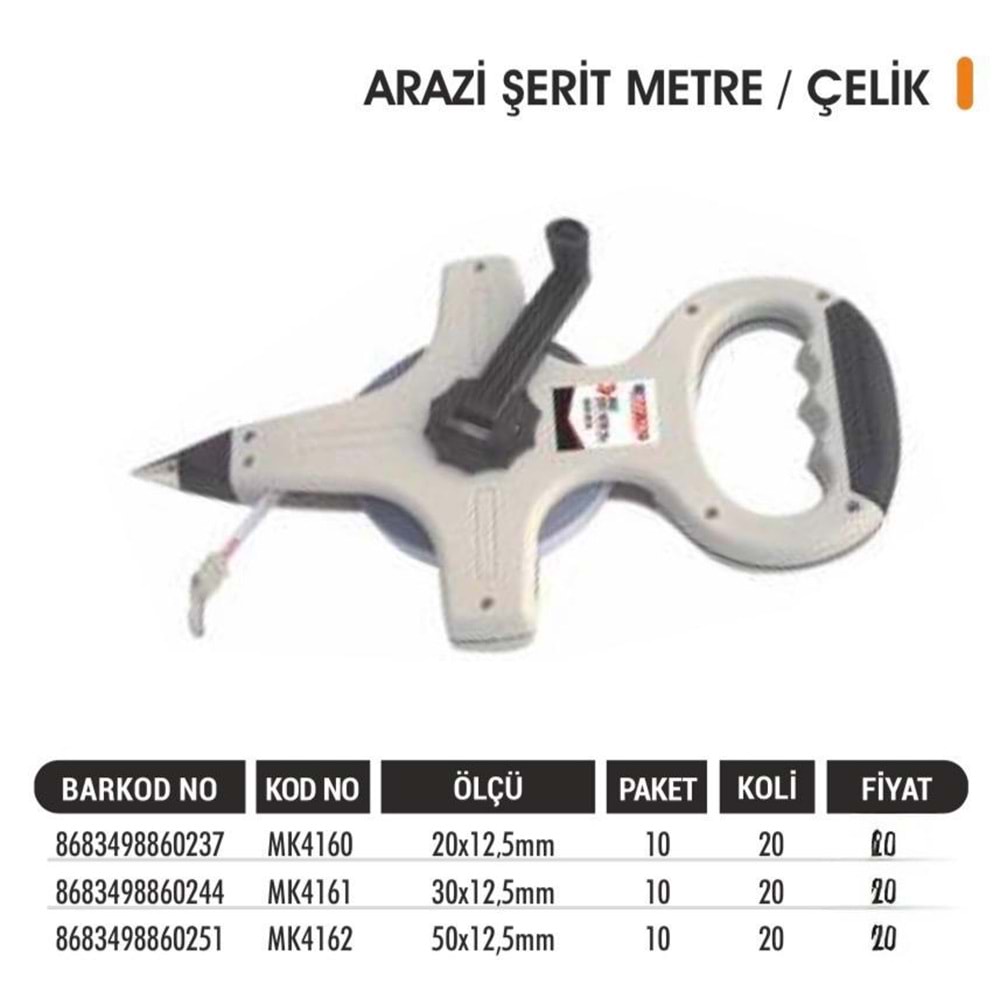 BAYTEC METRE ŞERİT 50X12,5MM METAL MK4162