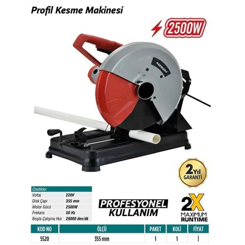 MEŞEM PROFİL KESME MAKİNESİ 2500W