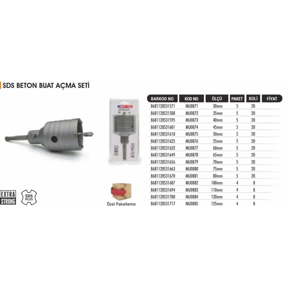 BAYTEC BUAT AÇMA SETİ BETON 110MM