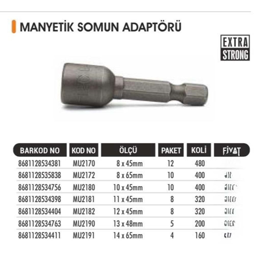 BAYTEC MANYETİK SOMUN ADAPTÖRÜ 10*45