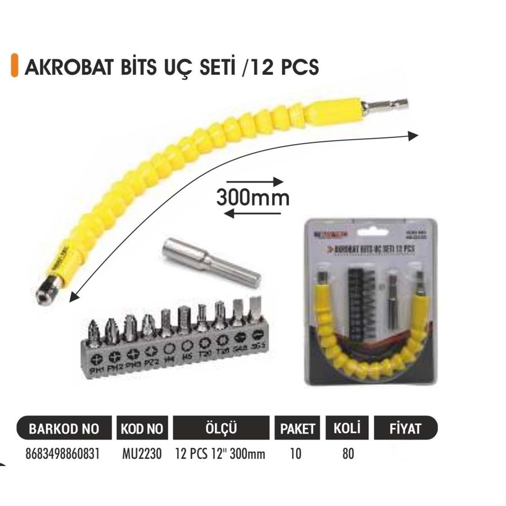 BAYTEC 12PARÇA AKROBAT BİTS UÇ SET