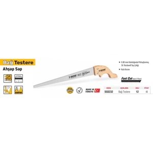 SGS TESTERE BAĞ AHŞAP SAP SGS232