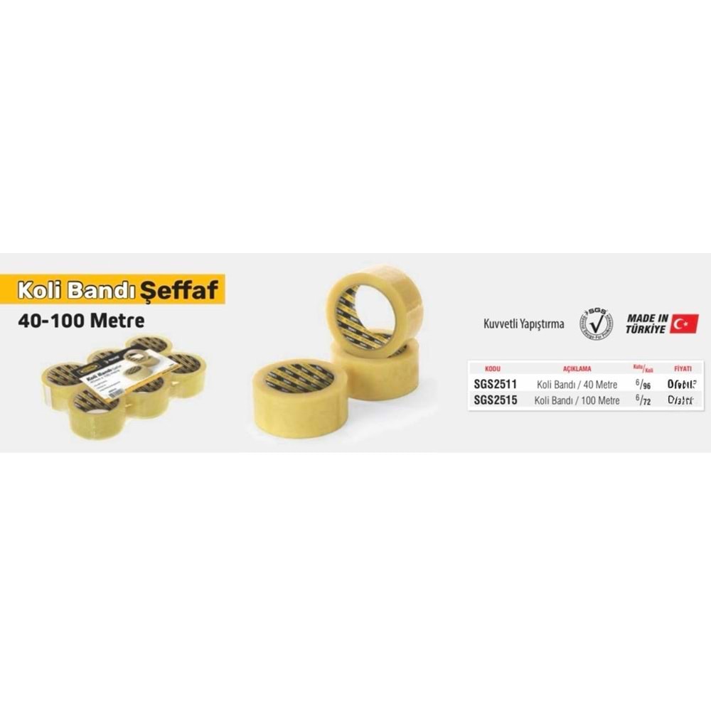 SGS BANT KOLİ ŞEFFAF 40M SGS2511 (P6)