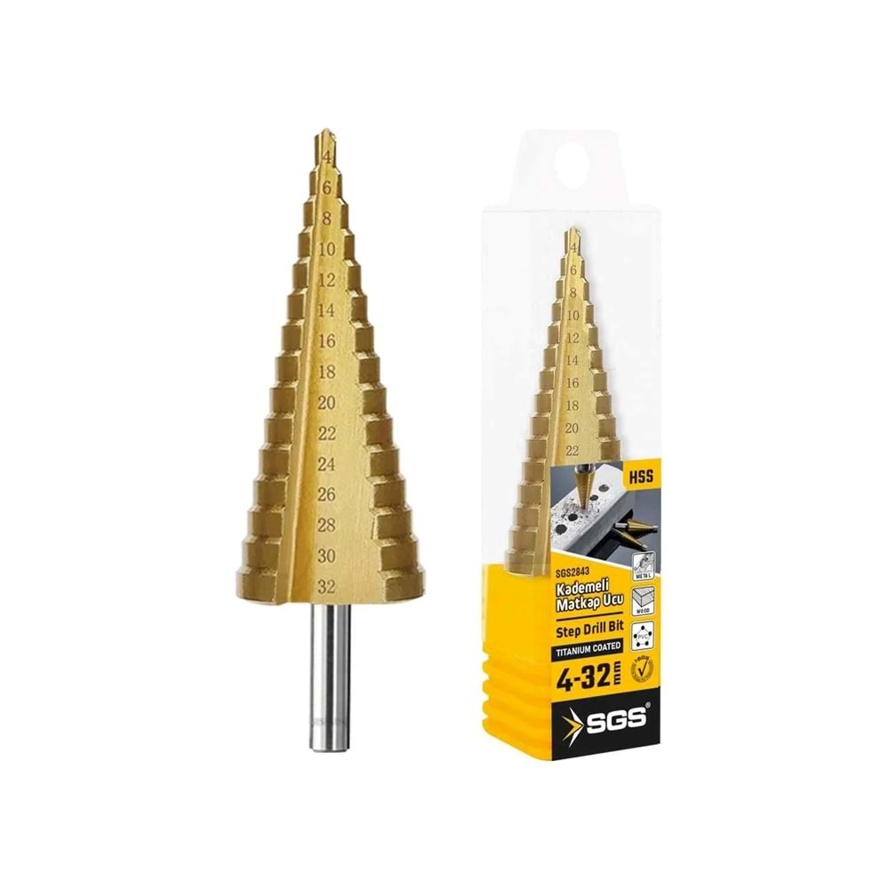 SGS KADEMELİ MATKAP UCU 4-32MM