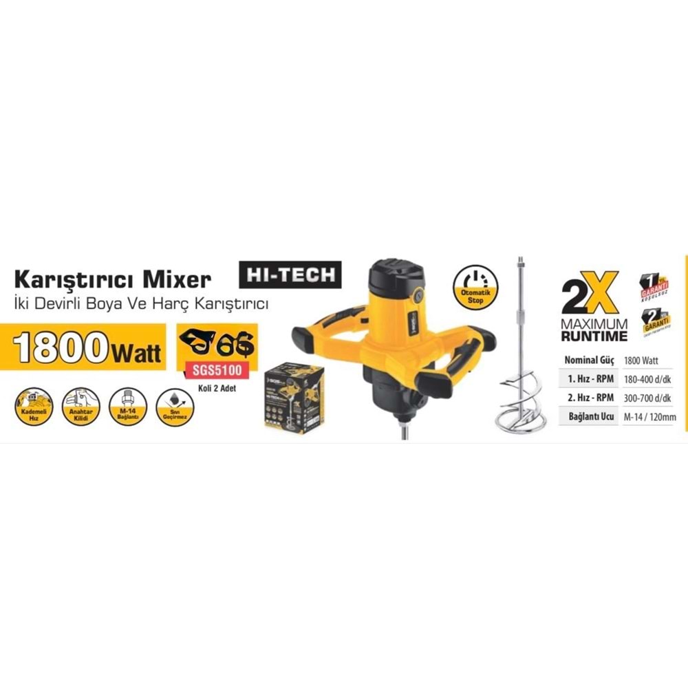 SGS- BOYA KARIŞTIRICISI MAKİNE 1800WATT