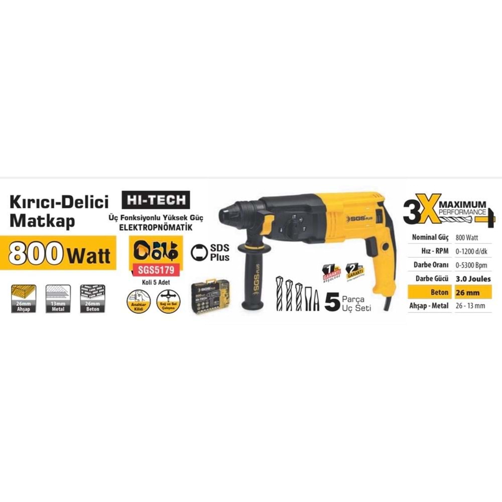SGS- MATKAP KIRICI DELİCİ 800 WATT