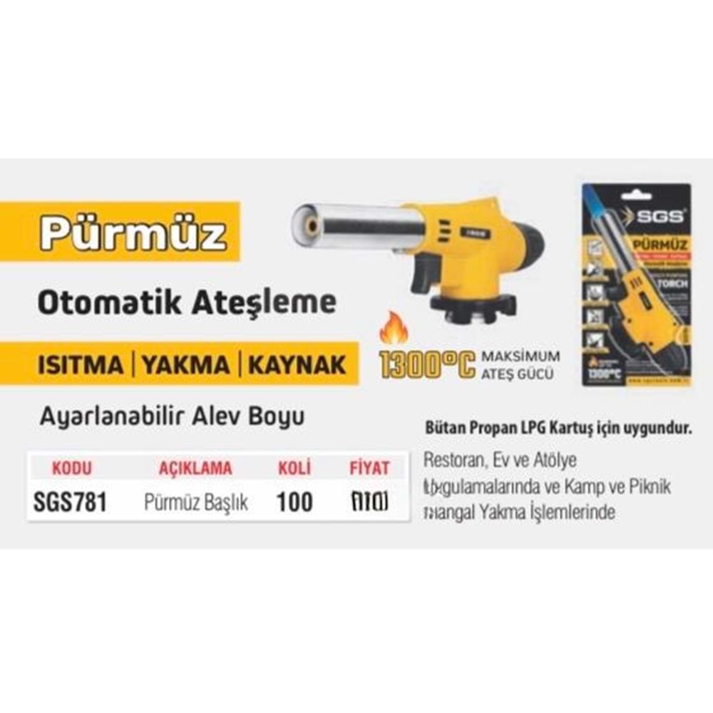 SGS ÇAKMAKLI PÜRMÜS SGS781