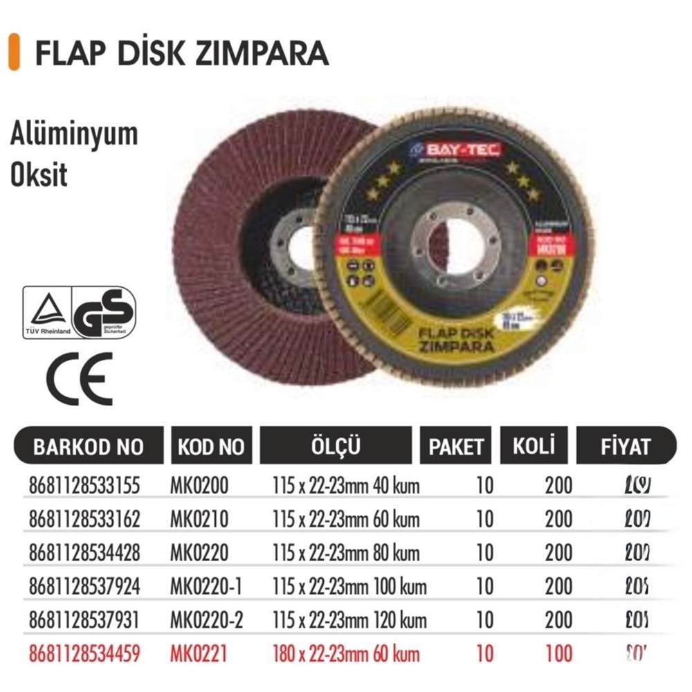 BAYTEC FLAP DISK 115 KUM 80