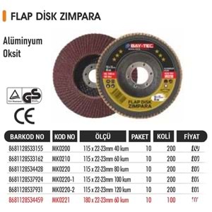 BAYTEC FLAP DISK 115 KUM 100