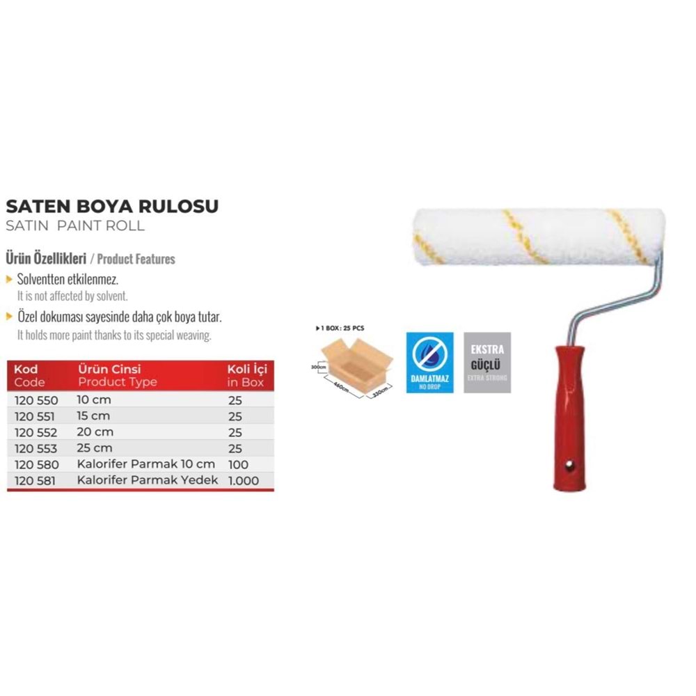 ŞAHİN RULO İÇ VE DIŞ CEPHE 25 CM (K25)
