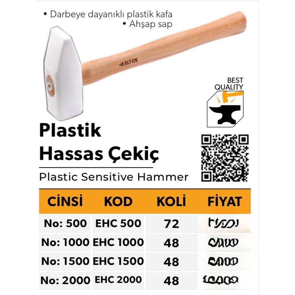 ELTOS PLASTİK HASSAS ÇEKİÇ 150GR